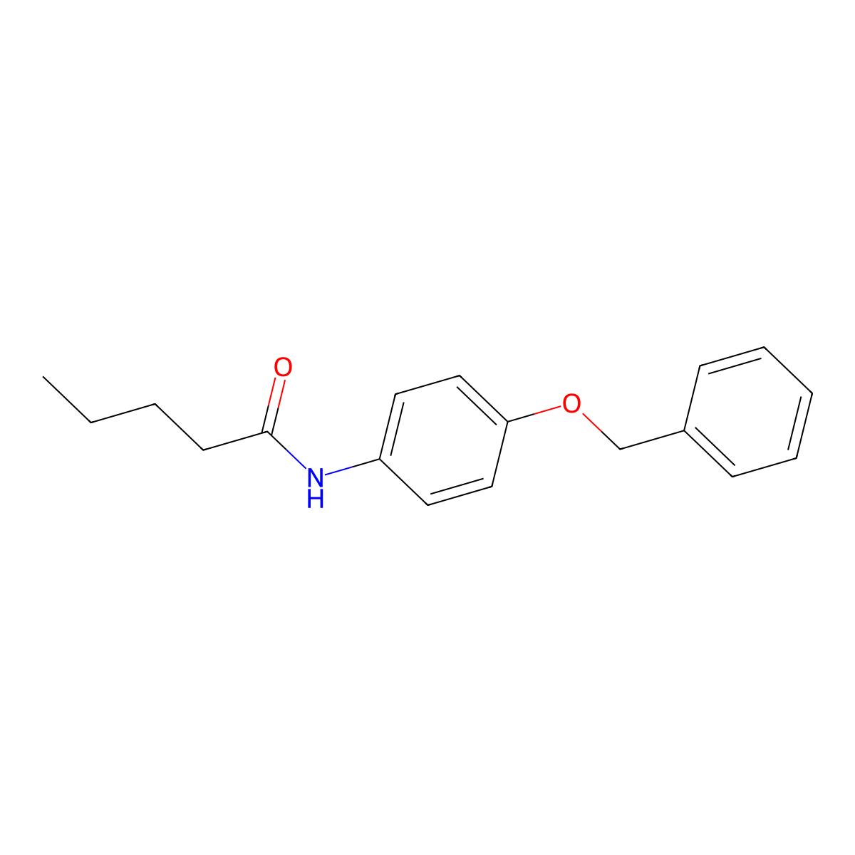N-[4-(benzyloxy)phenyl]pentanamide molecular structure, CAS 448908-67-6