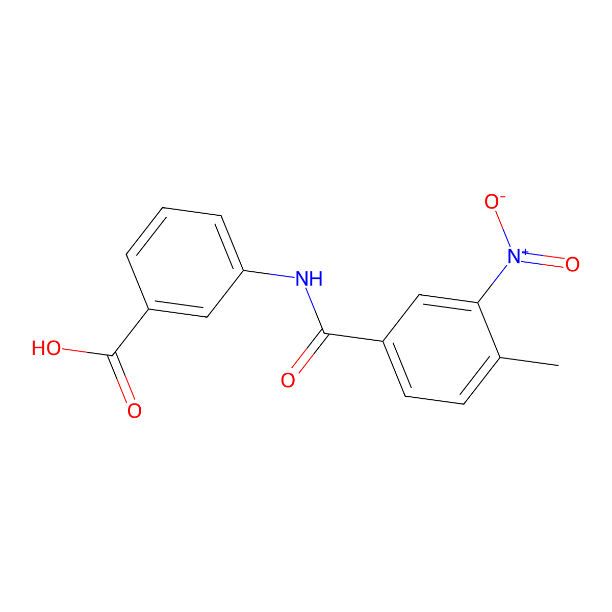 3-(4-Methyl-3-nitrobenzamido)benzoic acid molecular structure, CAS 448908-68-7