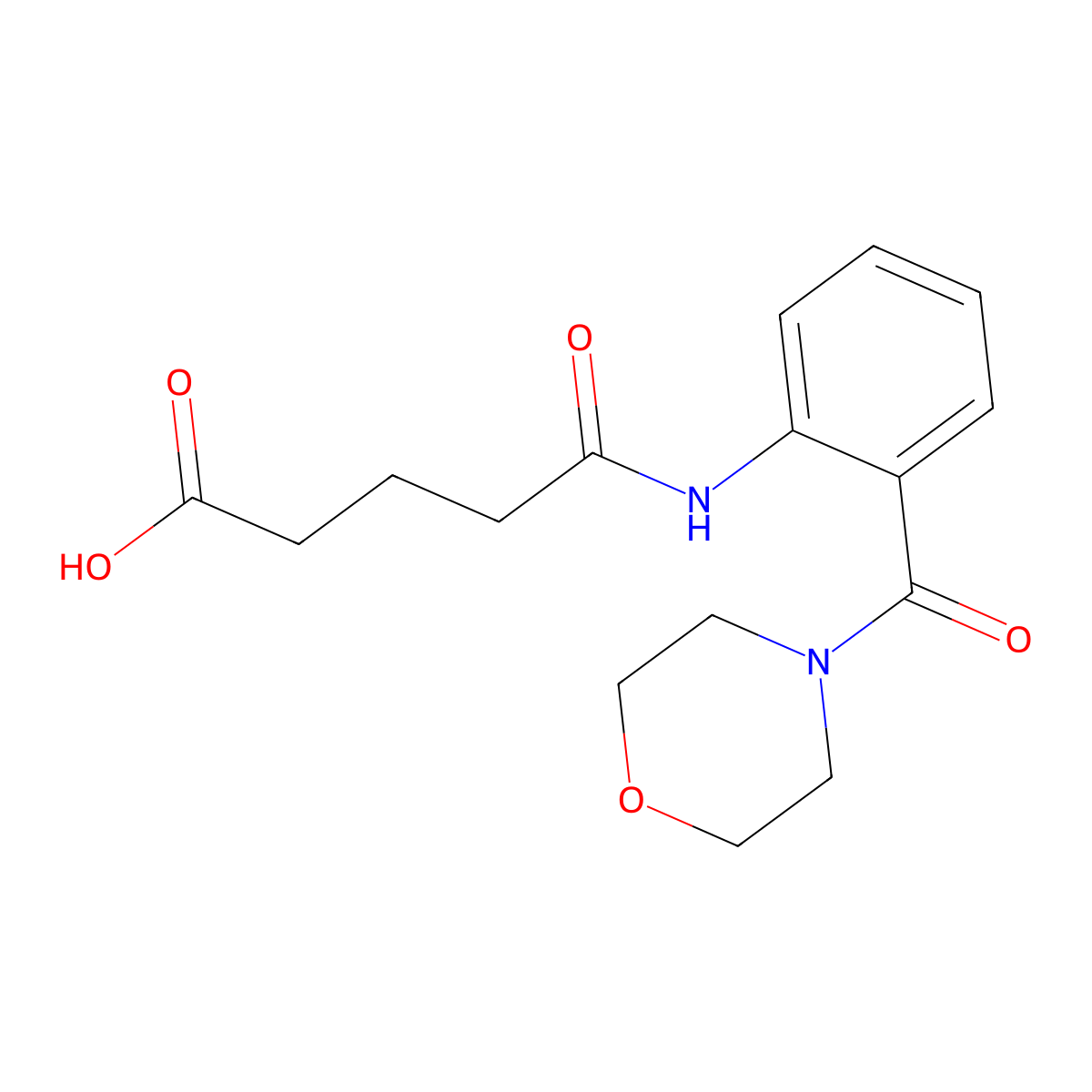 5-[2-(4-Morpholinylcarbonyl)anilino]-5-oxopentanoic acid molecular structure, CAS 448908-76-7
