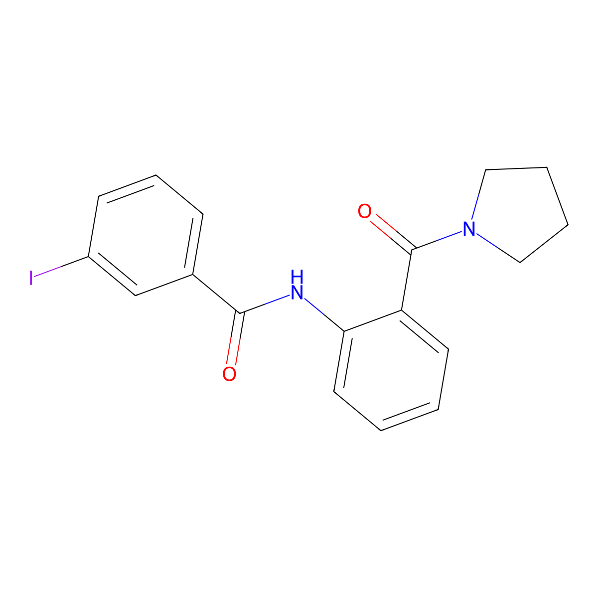 3-iodo-N-[2-(pyrrolidine-1-carbonyl)phenyl]benzamide molecular structure, CAS 448908-81-4