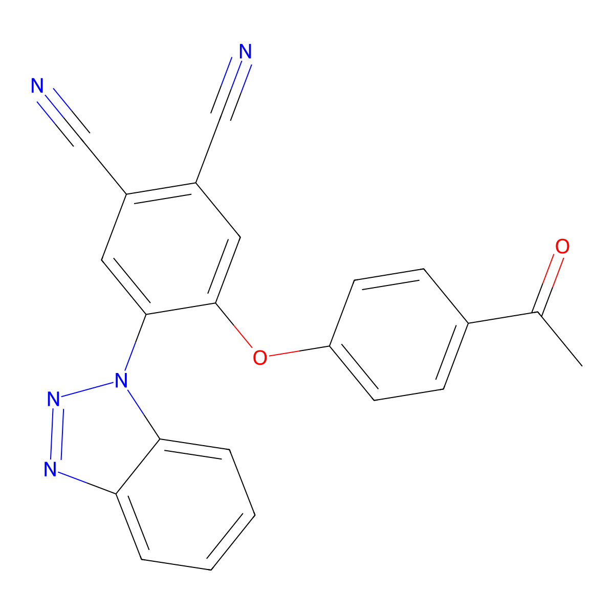 4-(4-Acetylphenoxy)-5-(benzotriazol-1-yl)benzene-1,2-dicarbonitrile molecular structure, CAS 448914-36-1