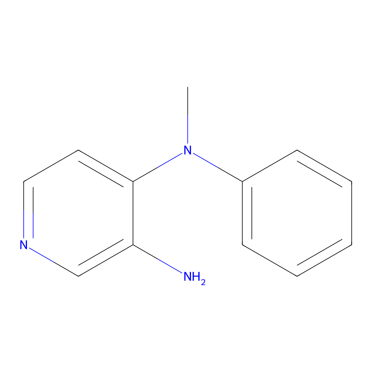 N~4~-methyl-N~4~-phenyl-3,4-pyridinediamine molecular structure, CAS 448915-15-9