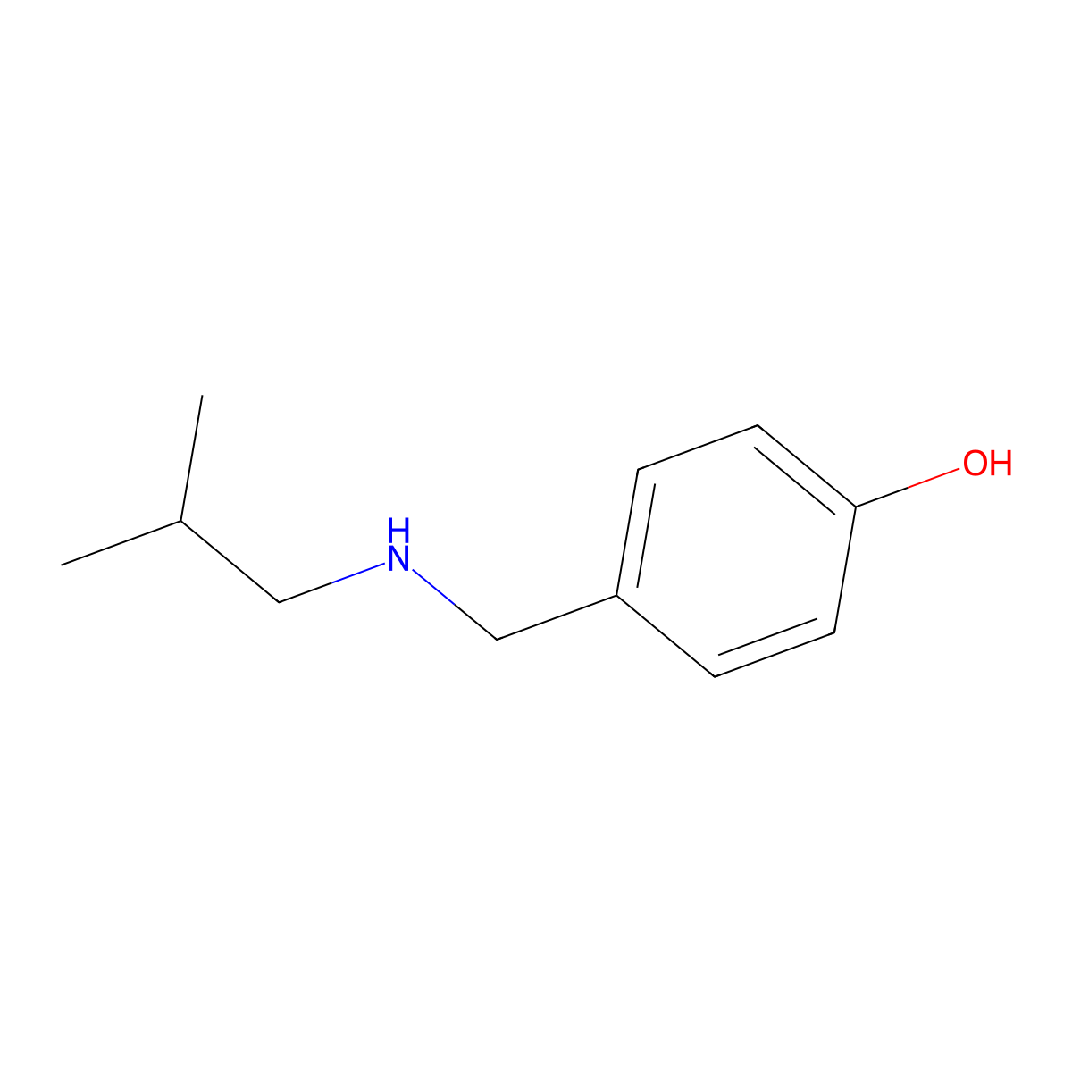 4-{[(2-Methylpropyl)amino]methyl}phenol molecular structure, CAS 448925-28-8