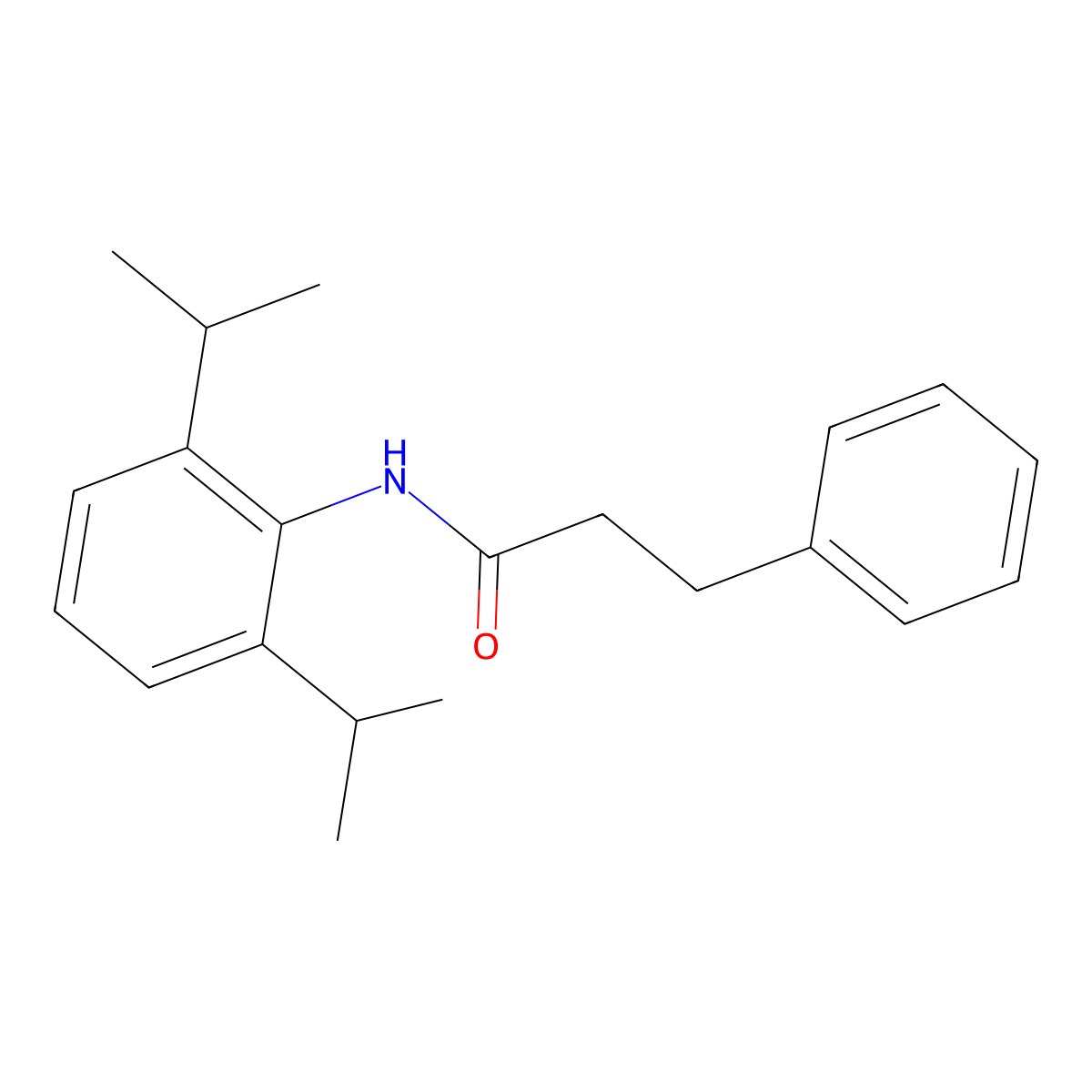 N-[2,6-di(propan-2-yl)phenyl]-3-phenylpropanamide molecular structure, CAS 448931-76-8