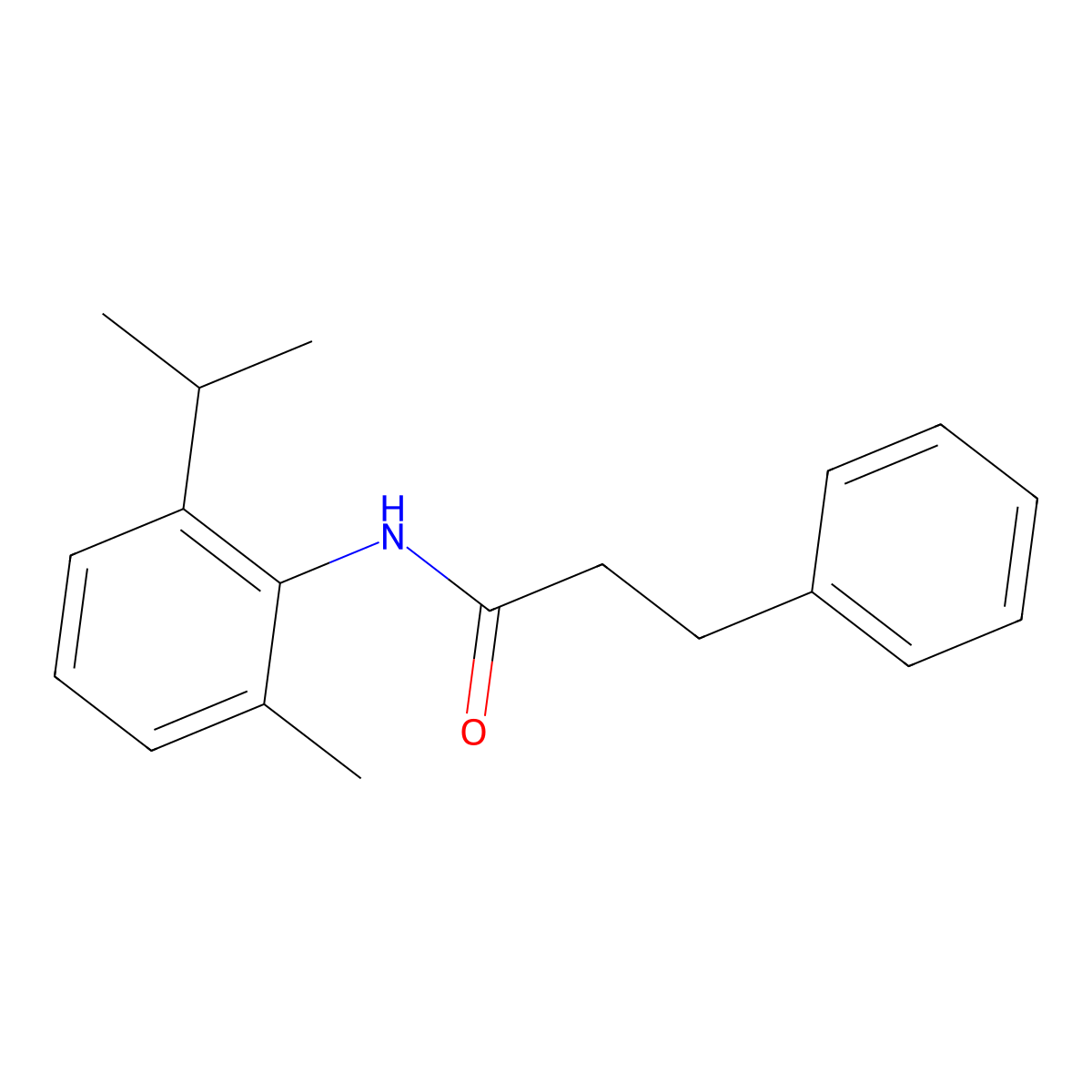 N-(2-isopropyl-6-methylphenyl)-3-phenylpropanamide molecular structure, CAS 448931-77-9