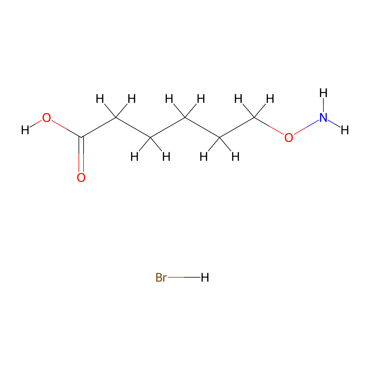 6-Aminooxy-hexanoic acid; hydrobromide molecular structure, CAS 448954-98-1
