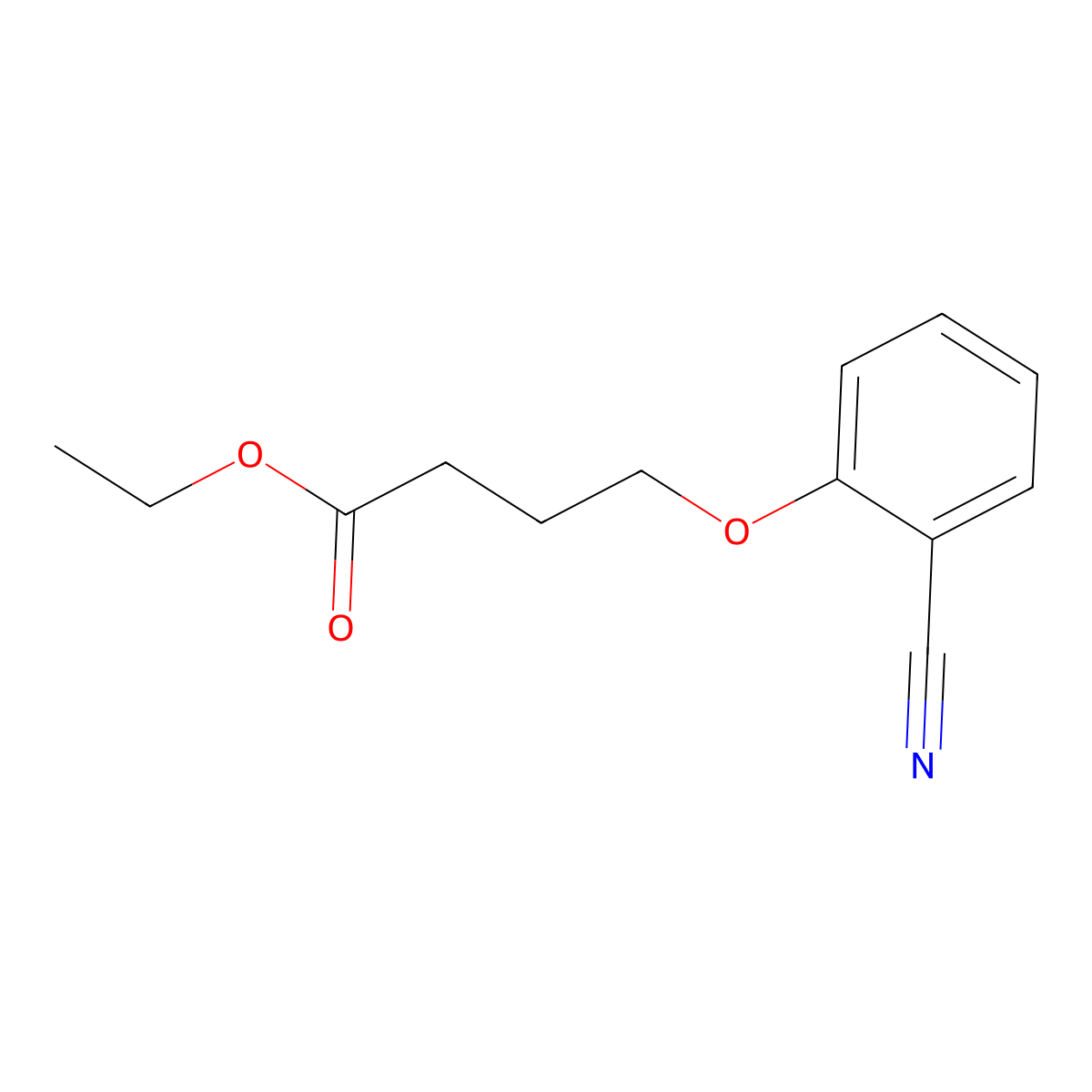 Ethyl 4-(2-cyanophenoxy)butanoate molecular structure, CAS 448961-53-3