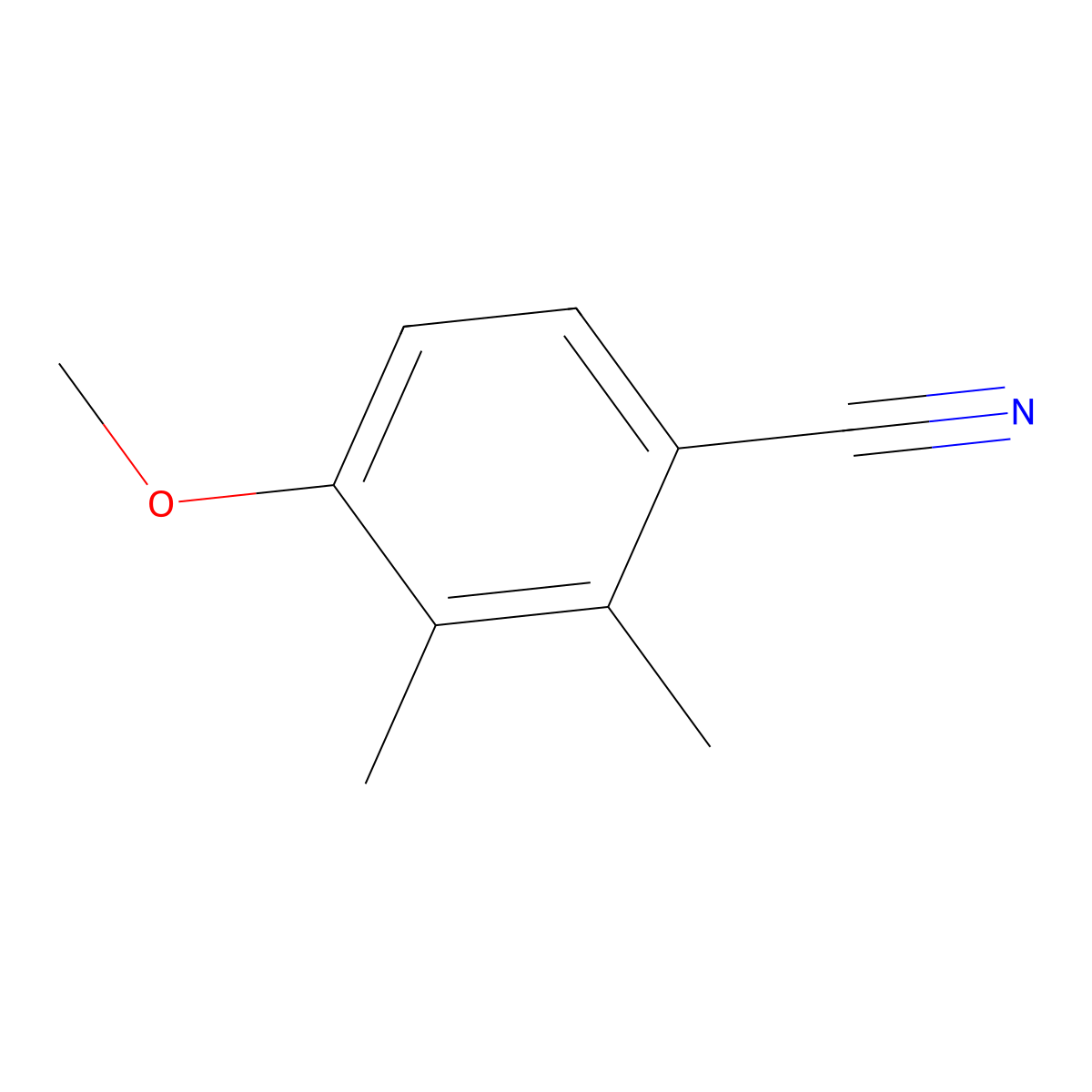 4-Methoxy-2,3-dimethylbenzonitrile molecular structure, CAS 448961-57-7