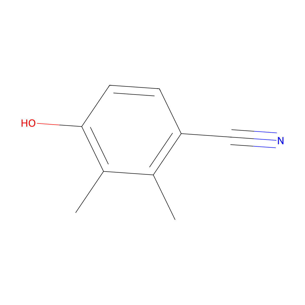 4-Hydroxy-2,3-dimethylbenzonitrile molecular structure, CAS 448961-58-8