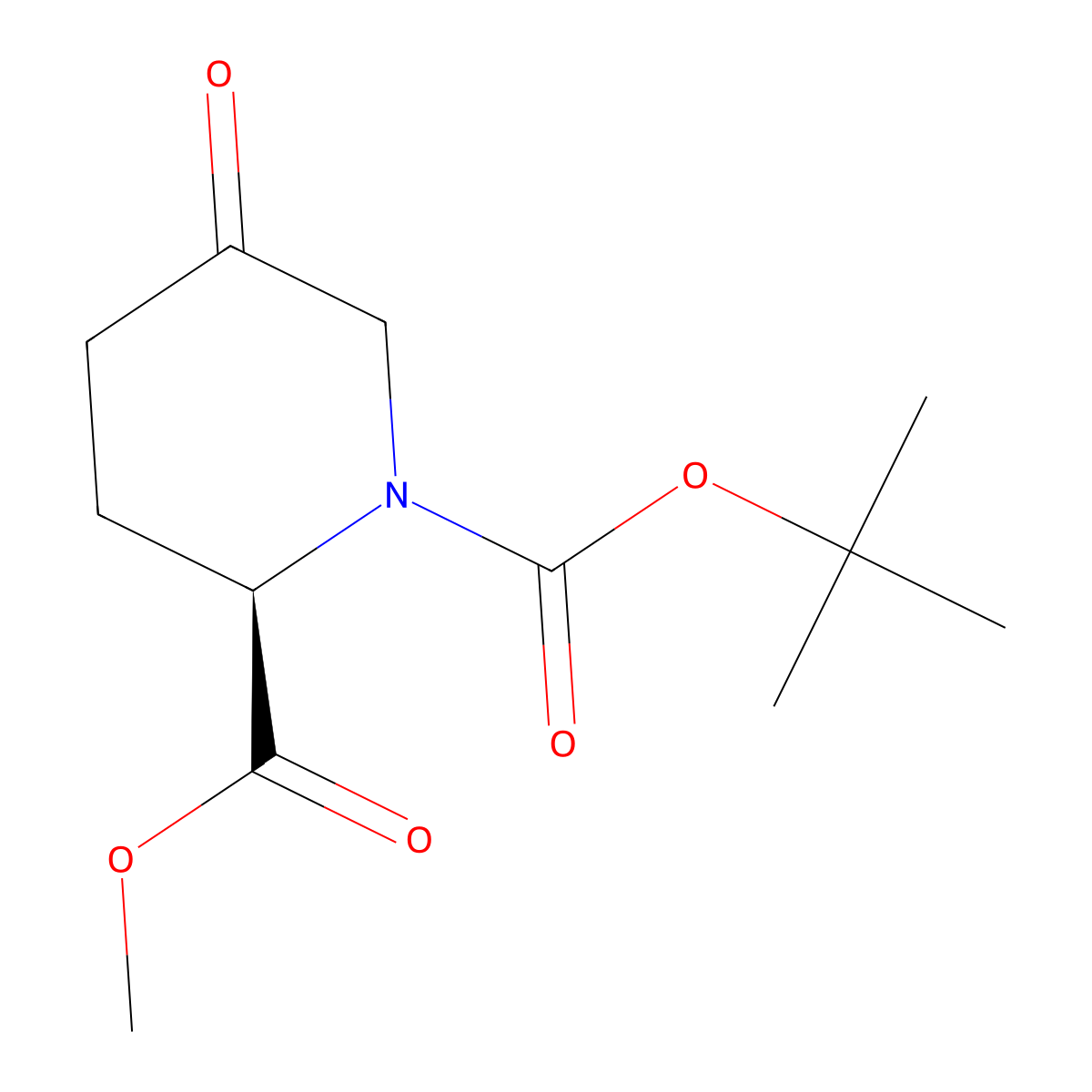 (R)-1-tert-butyl 2-Methyl 5-oxopiperidine-1,2-dicarboxylate molecular structure, CAS 448963-98-2
