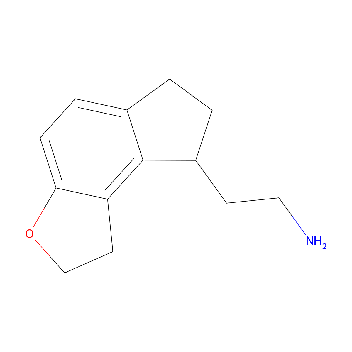 2-(2,6,7,8-Tetrahydro-1H-indeno[5,4-b]furan-8-yl)ethanamine molecular structure, CAS 448964-37-2