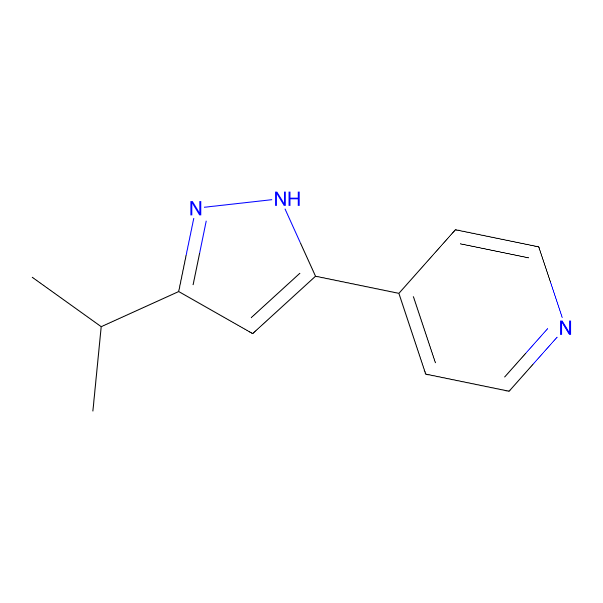 4-[3-(Propan-2-YL)-1H-pyrazol-5-YL]pyridine molecular structure, CAS 448969-46-8