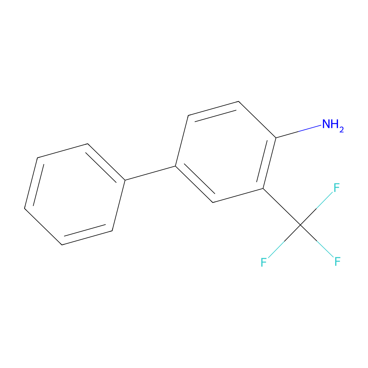 3-(Trifluoromethyl)-[1,1'-biphenyl]-4-amine molecular structure, CAS 449-42-3