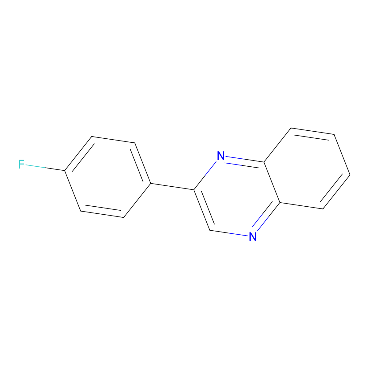 2-(4-Fluorophenyl)quinoxaline molecular structure, CAS 449-46-7