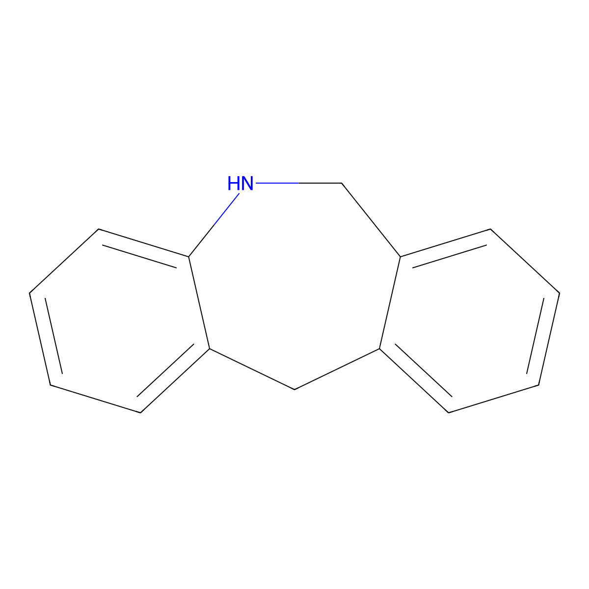 6,11-Dihydro-5H-dibenz[b,e]azepine molecular structure, CAS 449-55-8