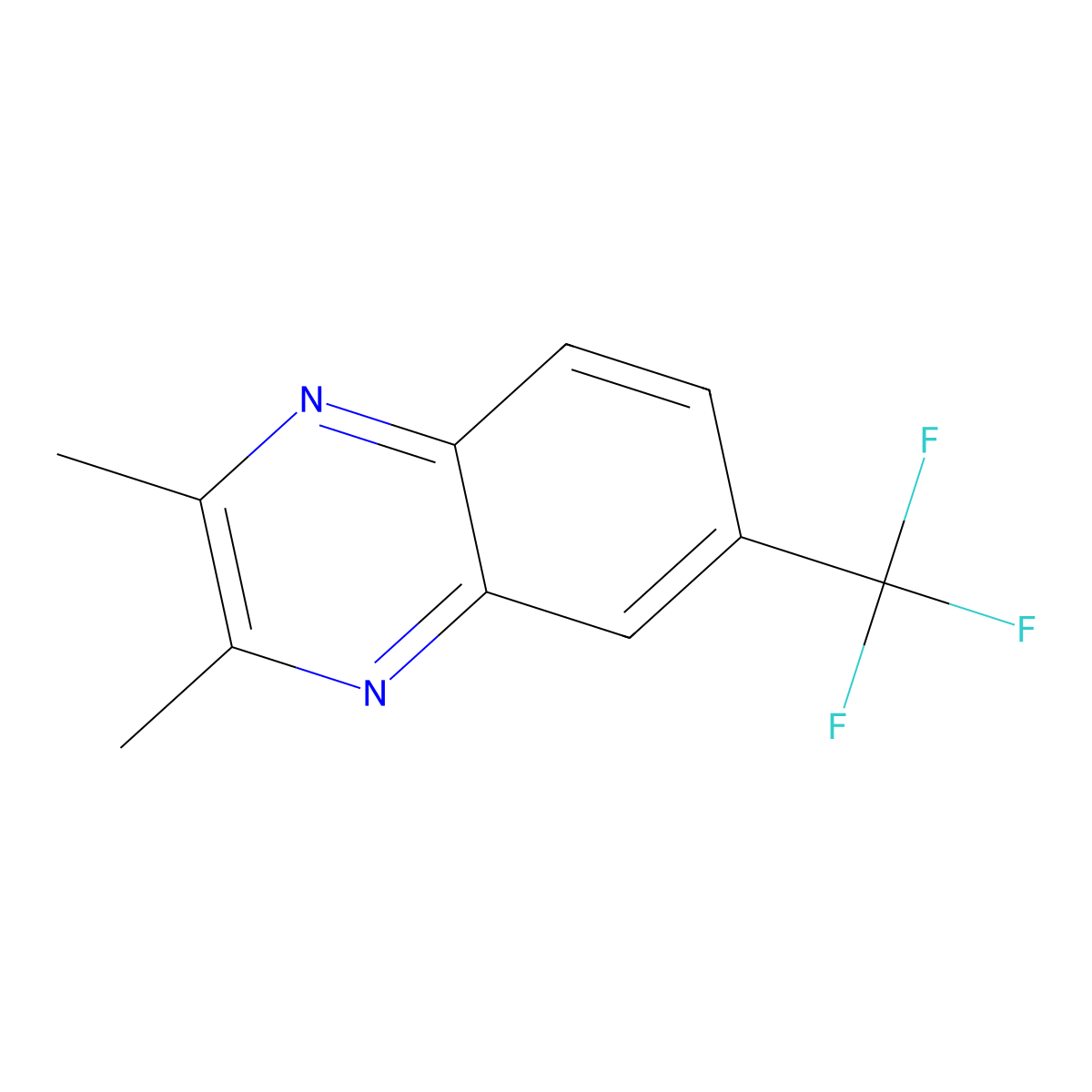 2,3-Dimethyl-6-(trifluoromethyl)quinoxaline molecular structure, CAS 449-72-9
