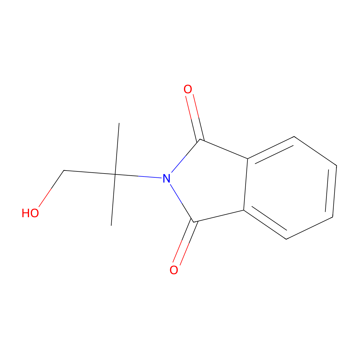 2-(1-hydroxy-2-methylpropan-2-yl)-2,3-dihydro-1H-isoindole-1,3-dione molecular structure, CAS 4490-74-8