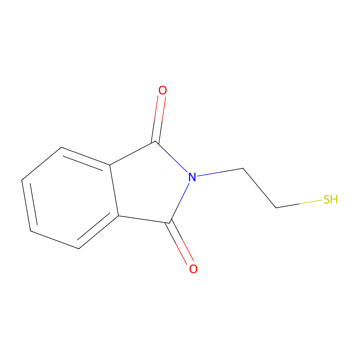 2-Phthalimidoethanethiol molecular structure, CAS 4490-75-9