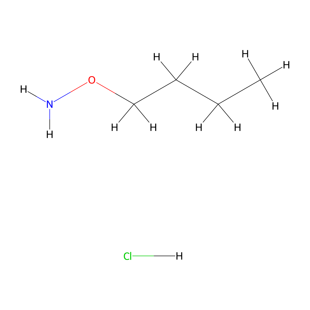 O-Butylhydroxylamine Hydrochloride molecular structure, CAS 4490-82-8