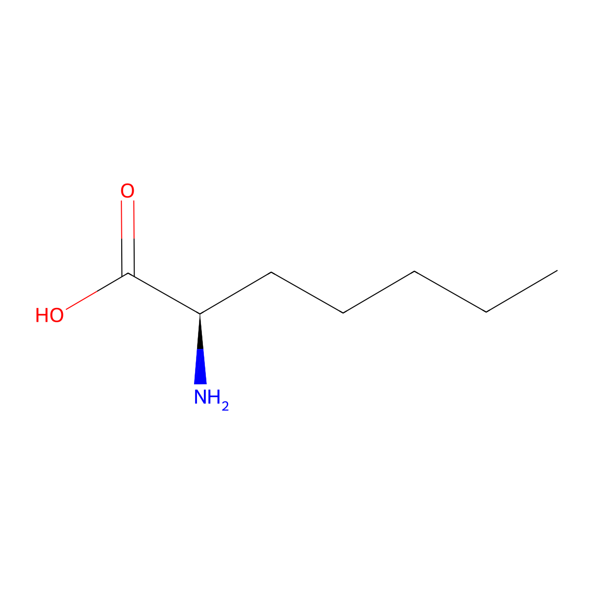 (2R)-2-aminoheptanoic acid molecular structure, CAS 44902-01-4