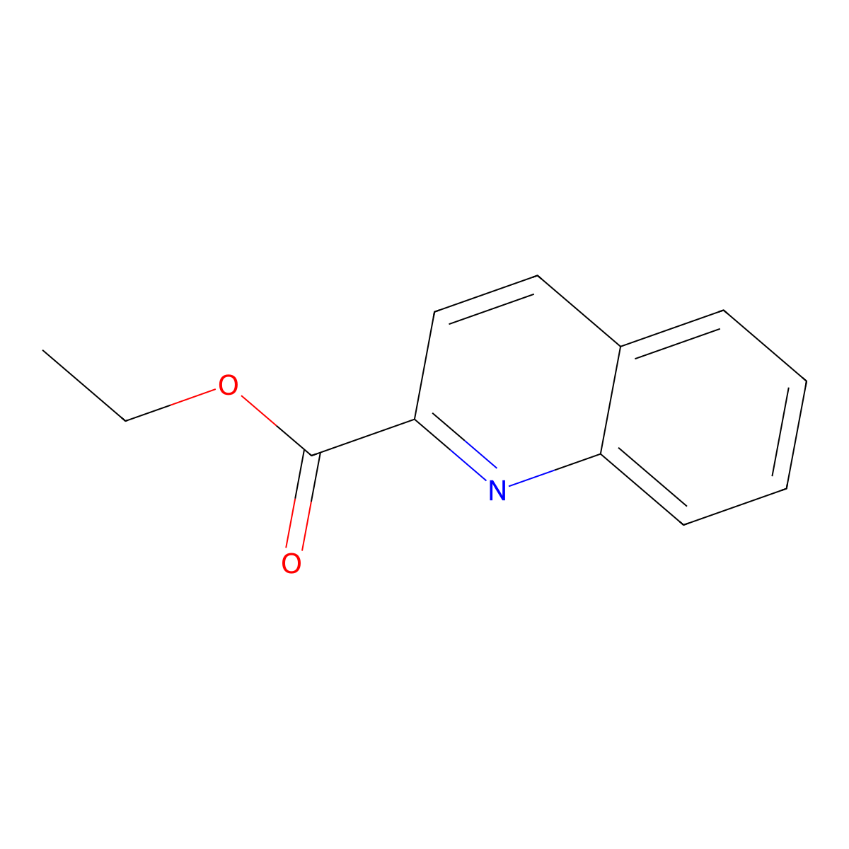 Ethyl quinoline-2-carboxylate molecular structure, CAS 4491-33-2