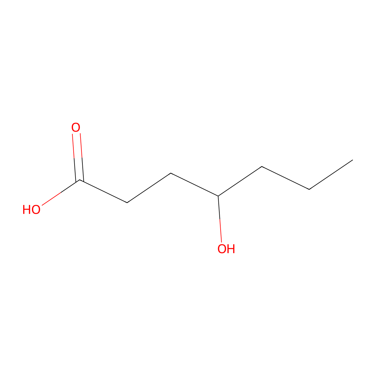 4-Hydroxy enanthoic acid molecular structure, CAS 44911-93-5
