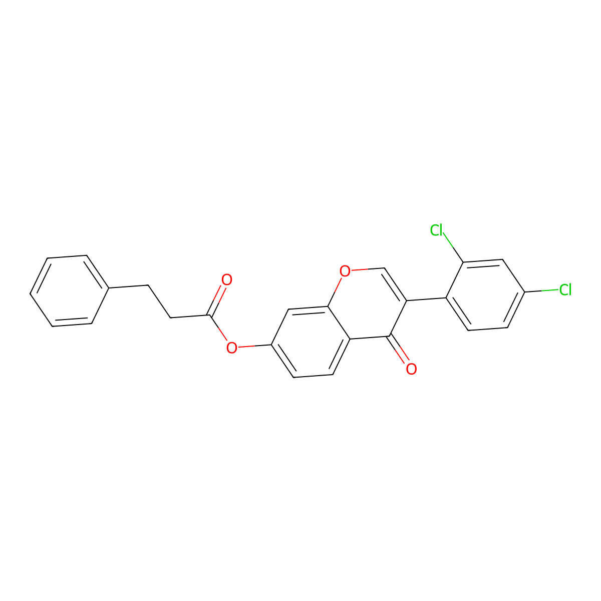 [3-(2,4-Dichlorophenyl)-4-oxochromen-7-yl] 3-phenylpropanoate molecular structure, CAS 449147-62-0