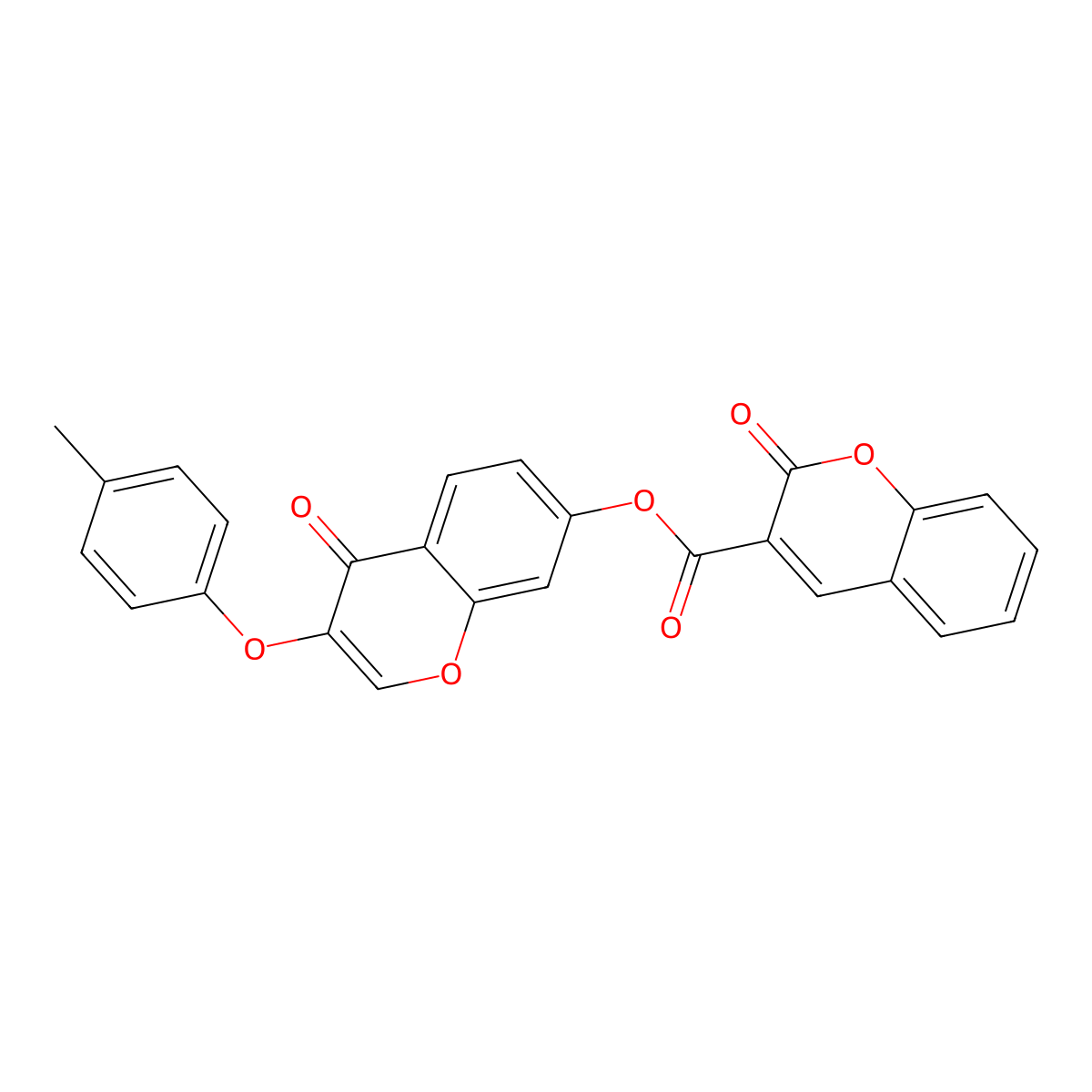 3-(4-methylphenoxy)-4-oxo-4H-chromen-7-yl 2-oxo-2H-chromene-3-carboxylate molecular structure, CAS 449147-67-5