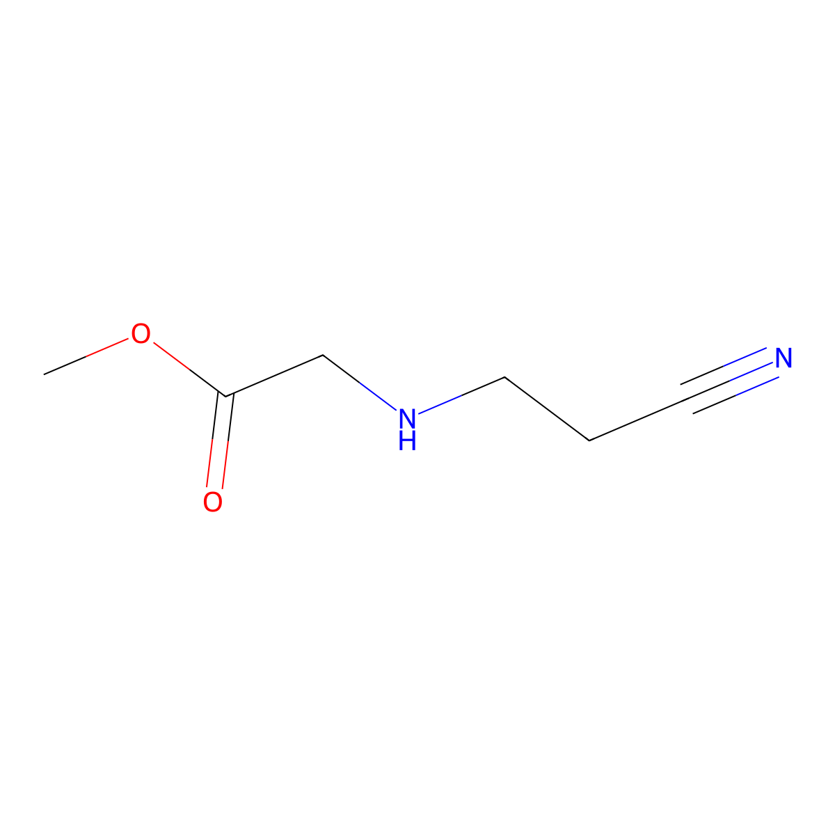 Methyl [(2-cyanoethyl)amino]acetate molecular structure, CAS 44915-39-1
