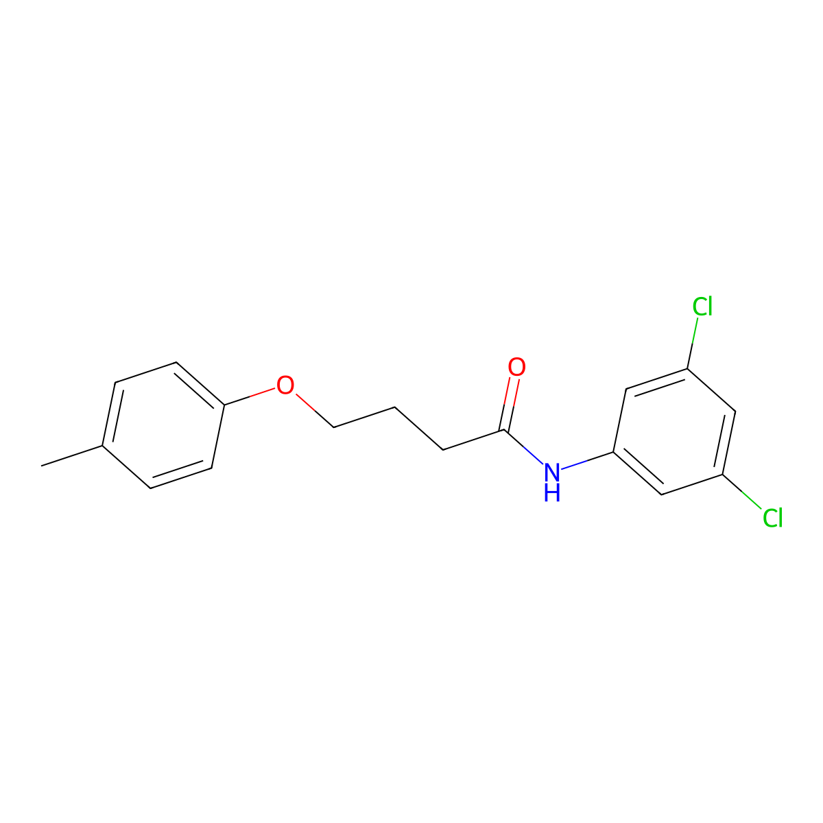 N-(3,5-dichlorophenyl)-4-(4-methylphenoxy)butanamide molecular structure, CAS 449154-34-1
