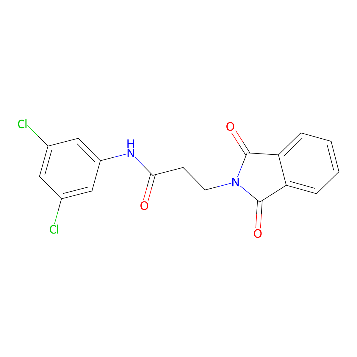 N-(3,5-dichlorophenyl)-3-(1,3-dioxoisoindol-2-yl)propanamide molecular structure, CAS 449154-39-6