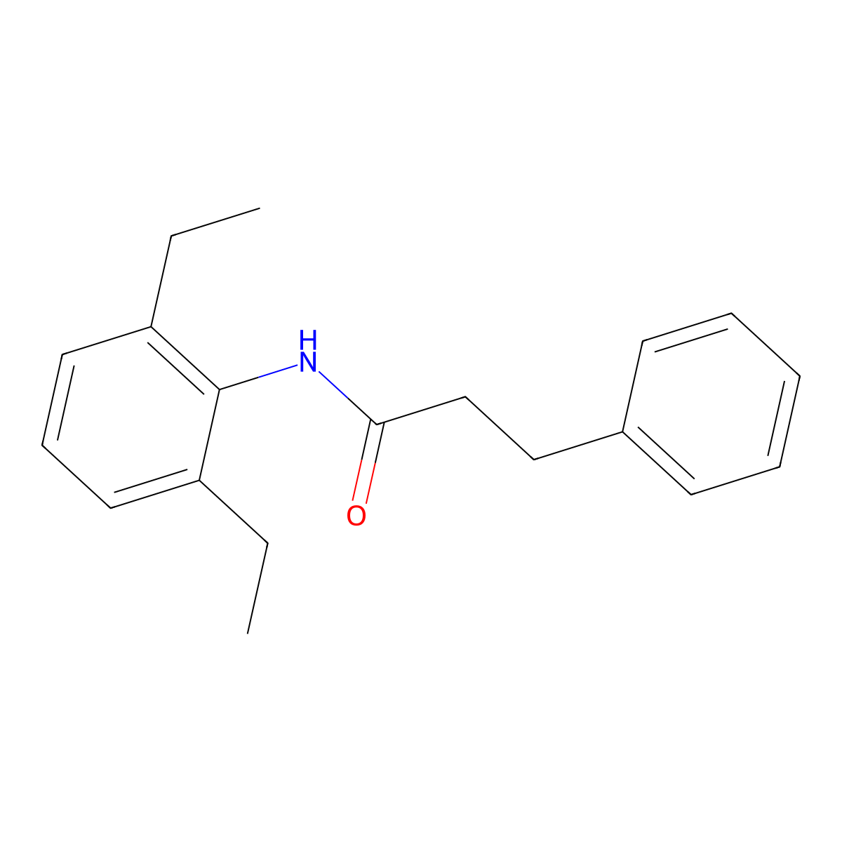 N-(2,6-diethylphenyl)-3-phenylpropanamide molecular structure, CAS 449154-57-8