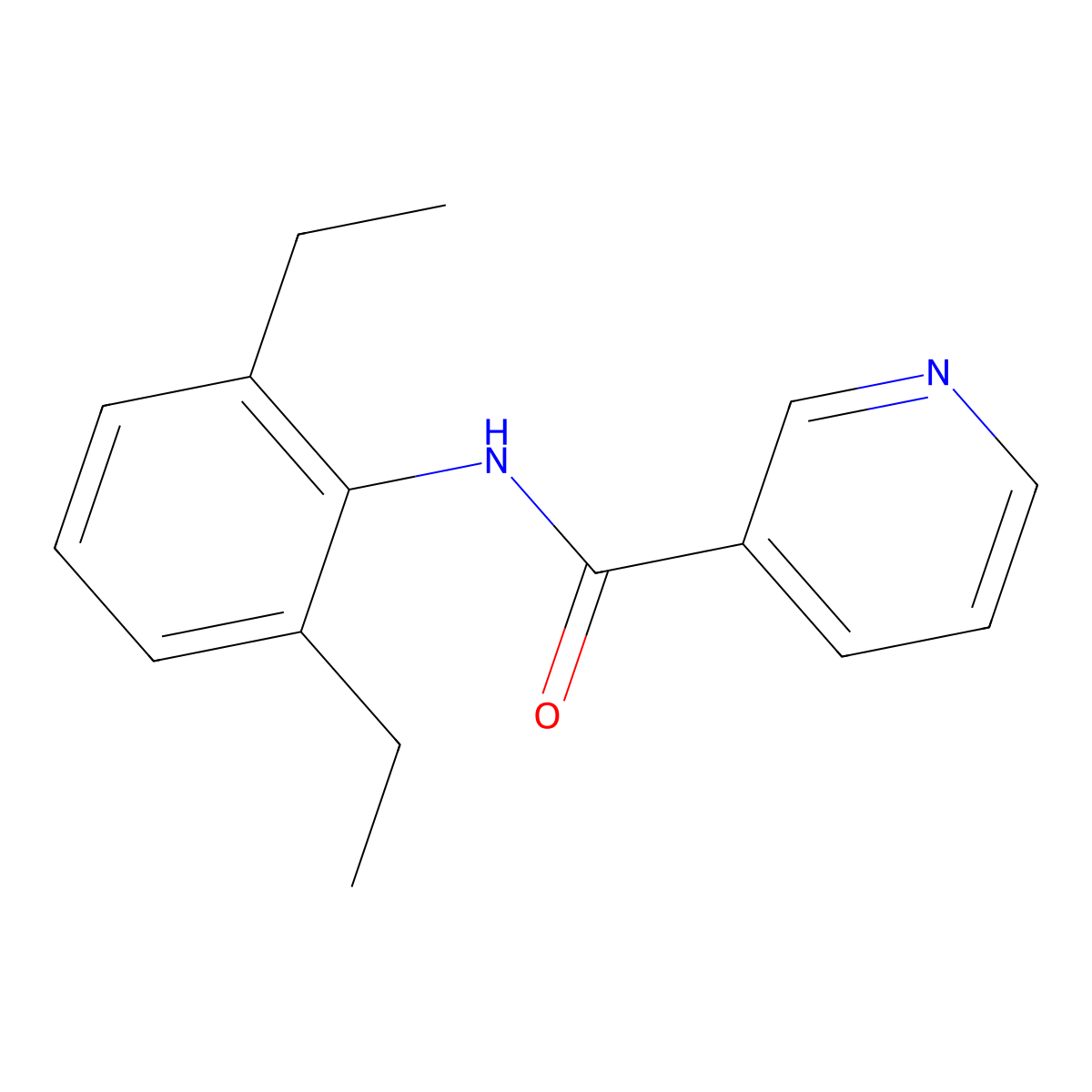 N-(2,6-diethylphenyl)pyridine-3-carboxamide molecular structure, CAS 449154-71-6