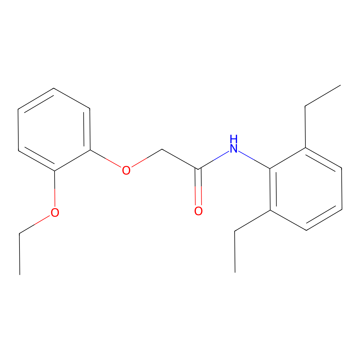 N-(2,6-diethylphenyl)-2-(2-ethoxyphenoxy)acetamide molecular structure, CAS 449155-02-6
