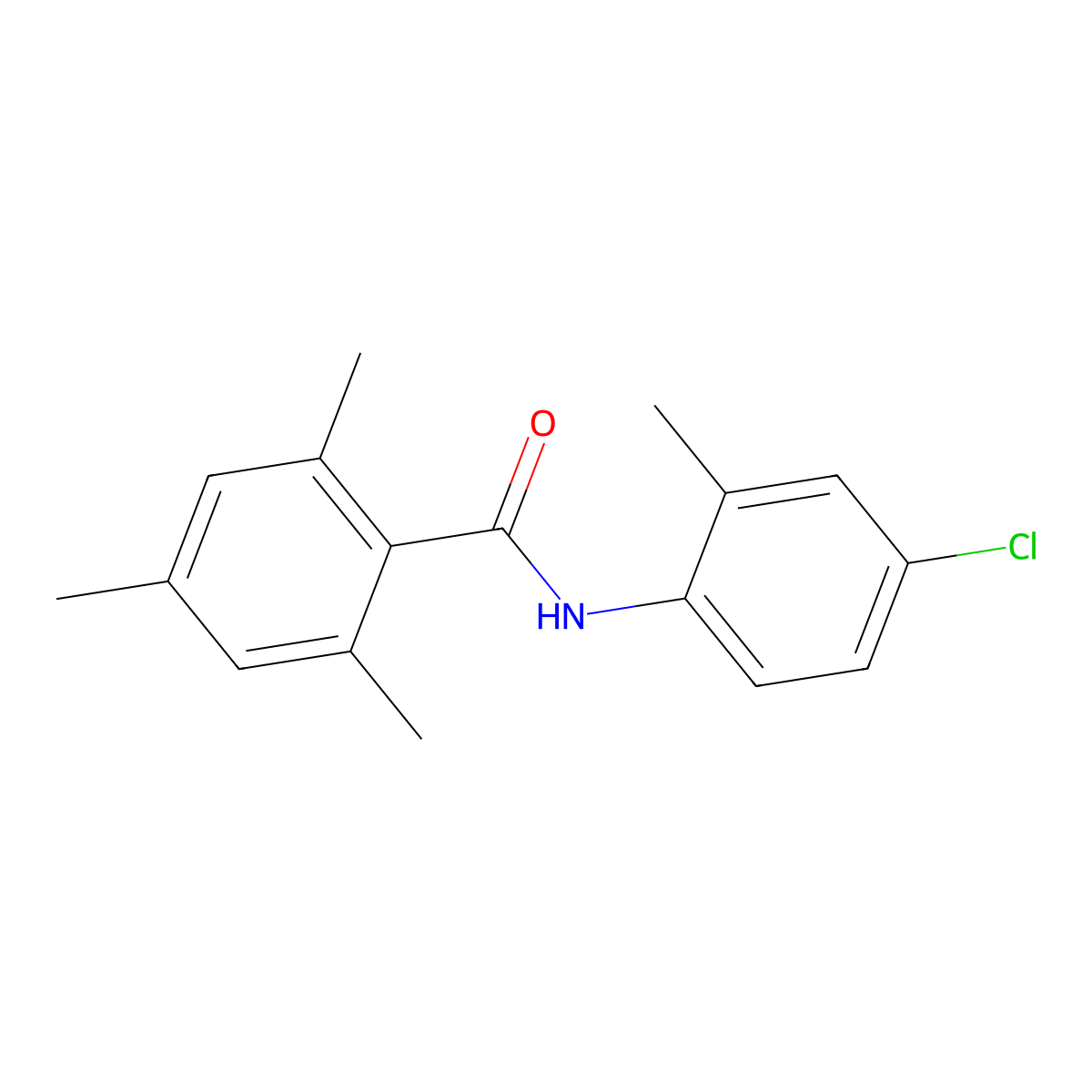 N-(4-chloro-2-methylphenyl)-2,4,6-trimethylbenzamide molecular structure, CAS 449155-89-9