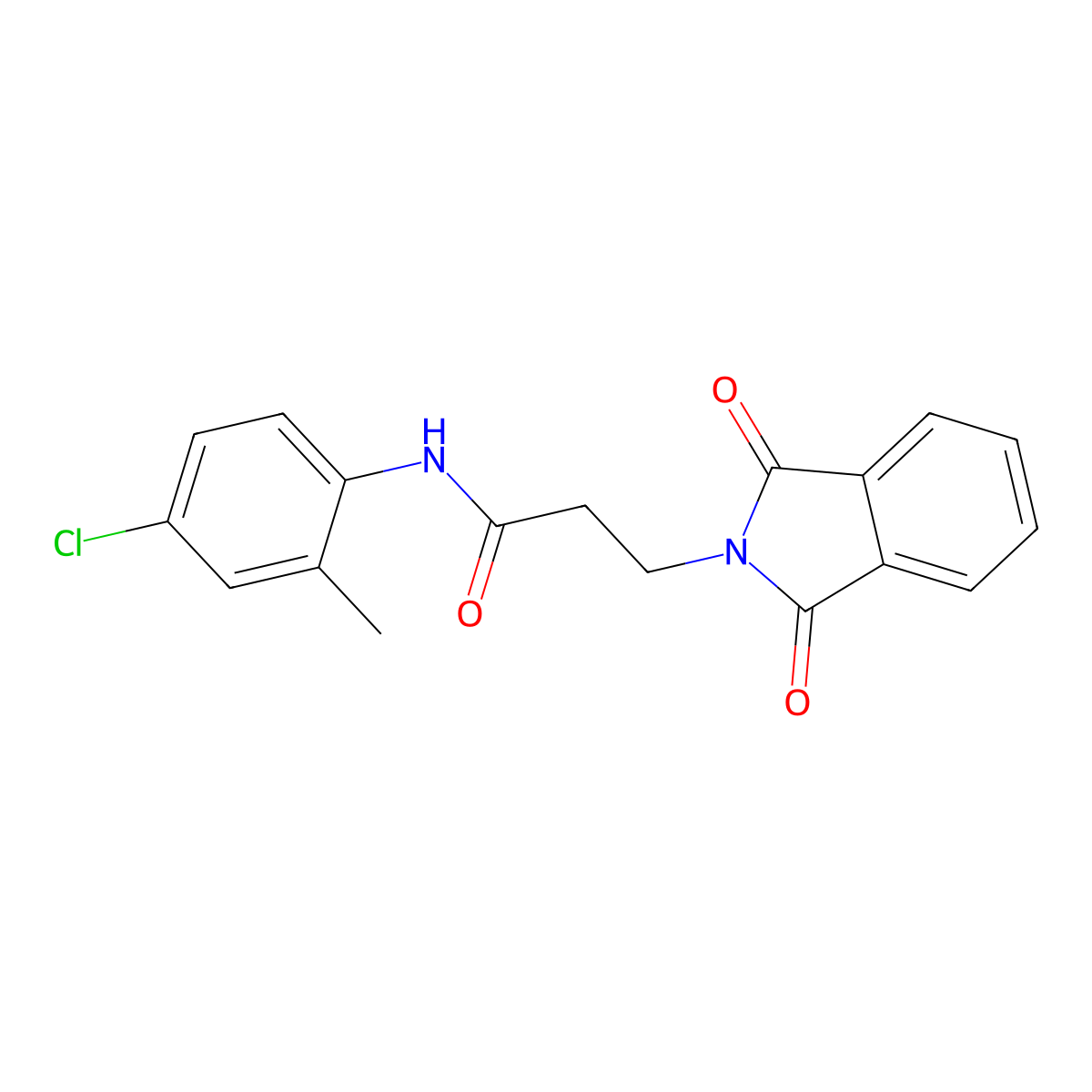 N-(4-chloro-2-methylphenyl)-3-(1,3-dioxo-1,3-dihydro-2H-isoindol-2-yl)propanamide molecular structure, CAS 449156-29-0