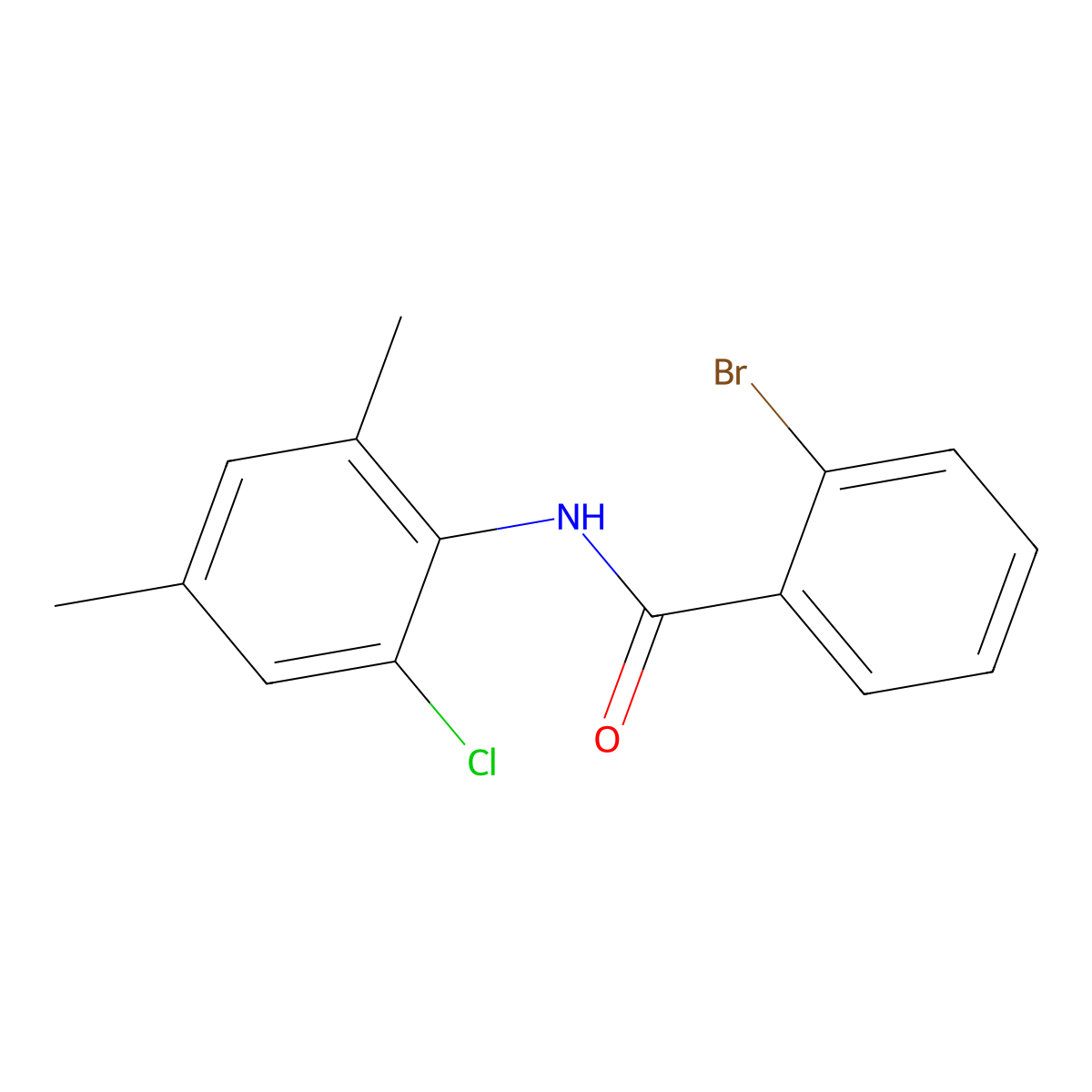 2-bromo-N-(2-chloro-4,6-dimethylphenyl)benzamide molecular structure, CAS 449157-39-5