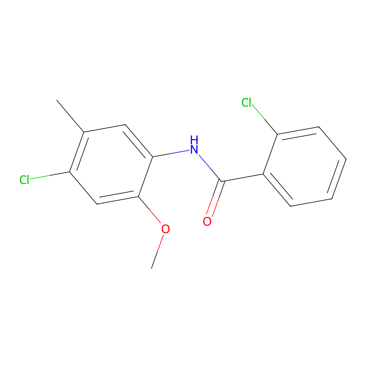 2-chloro-N-(4-chloro-2-methoxy-5-methylphenyl)benzamide molecular structure, CAS 449158-24-1