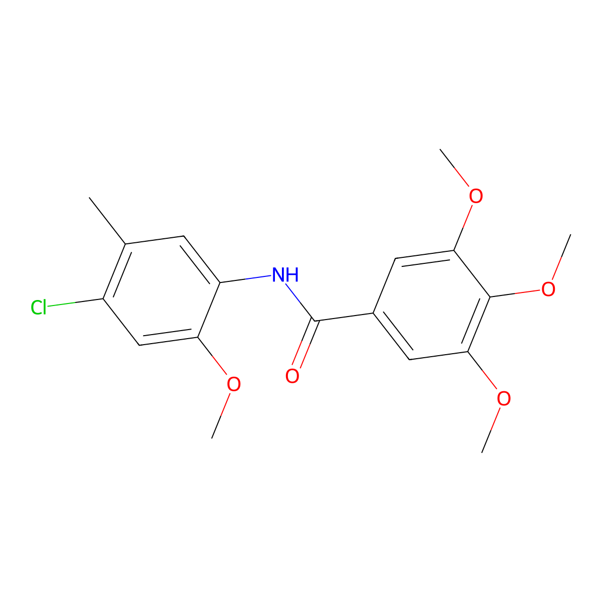 N-(4-Chloro-2-methoxy-5-methylphenyl)-3,4,5-trimethoxybenzamide molecular structure, CAS 449158-31-0