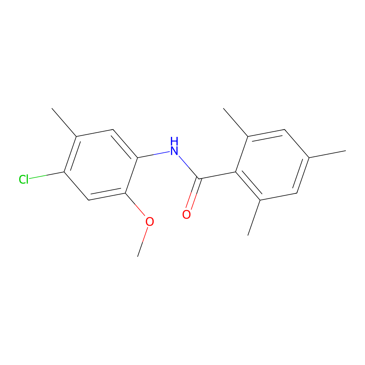 N-(4-chloro-2-methoxy-5-methylphenyl)-2,4,6-trimethylbenzamide molecular structure, CAS 449158-32-1