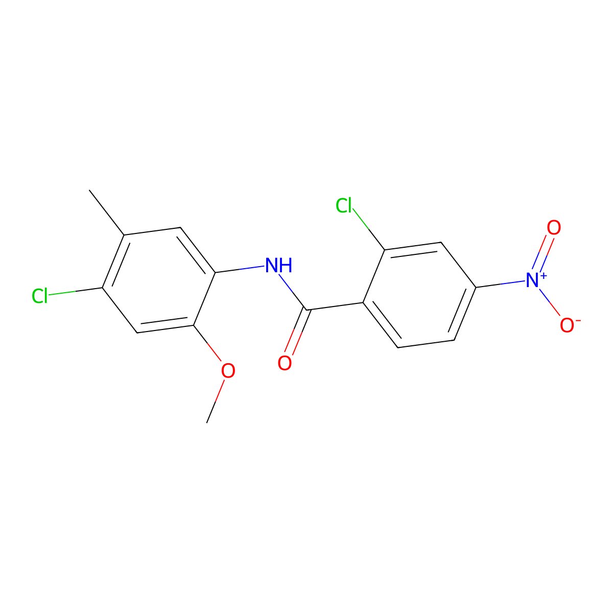 2-chloro-N-(4-chloro-2-methoxy-5-methylphenyl)-4-nitrobenzamide molecular structure, CAS 449158-38-7