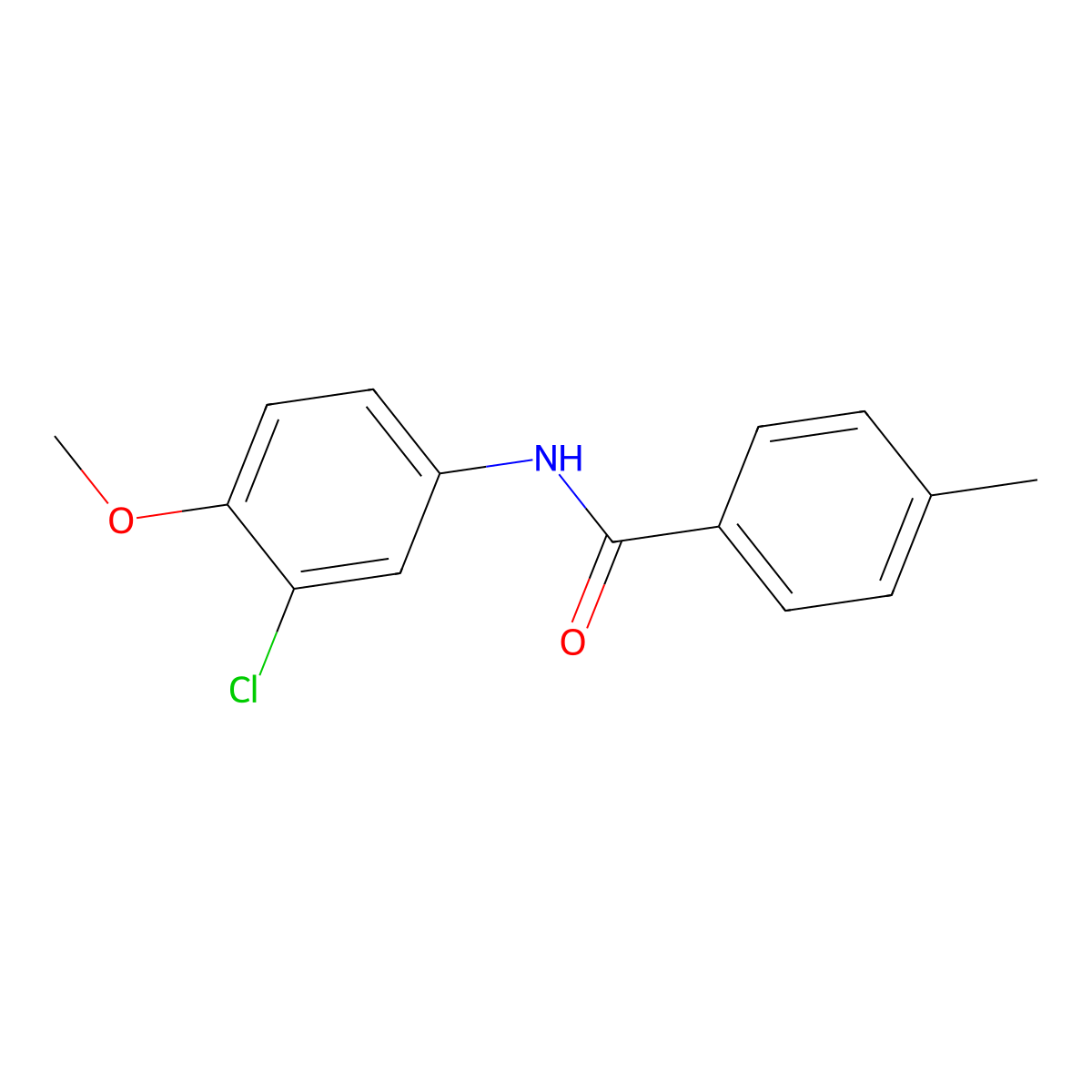 N-(3-chloro-4-methoxyphenyl)-4-methylbenzamide molecular structure, CAS 449166-35-2
