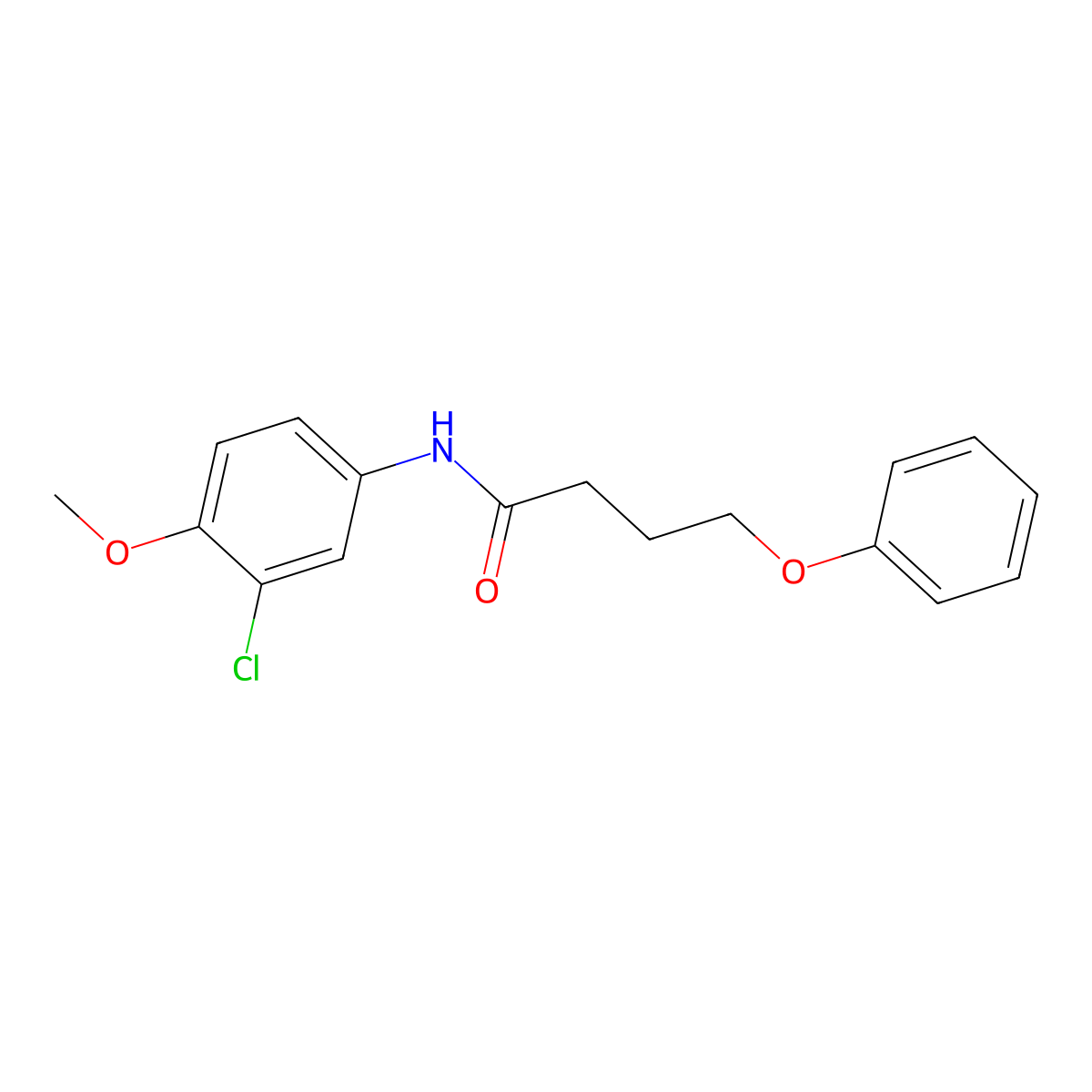 N-(3-chloro-4-methoxyphenyl)-4-phenoxybutanamide molecular structure, CAS 449166-69-2