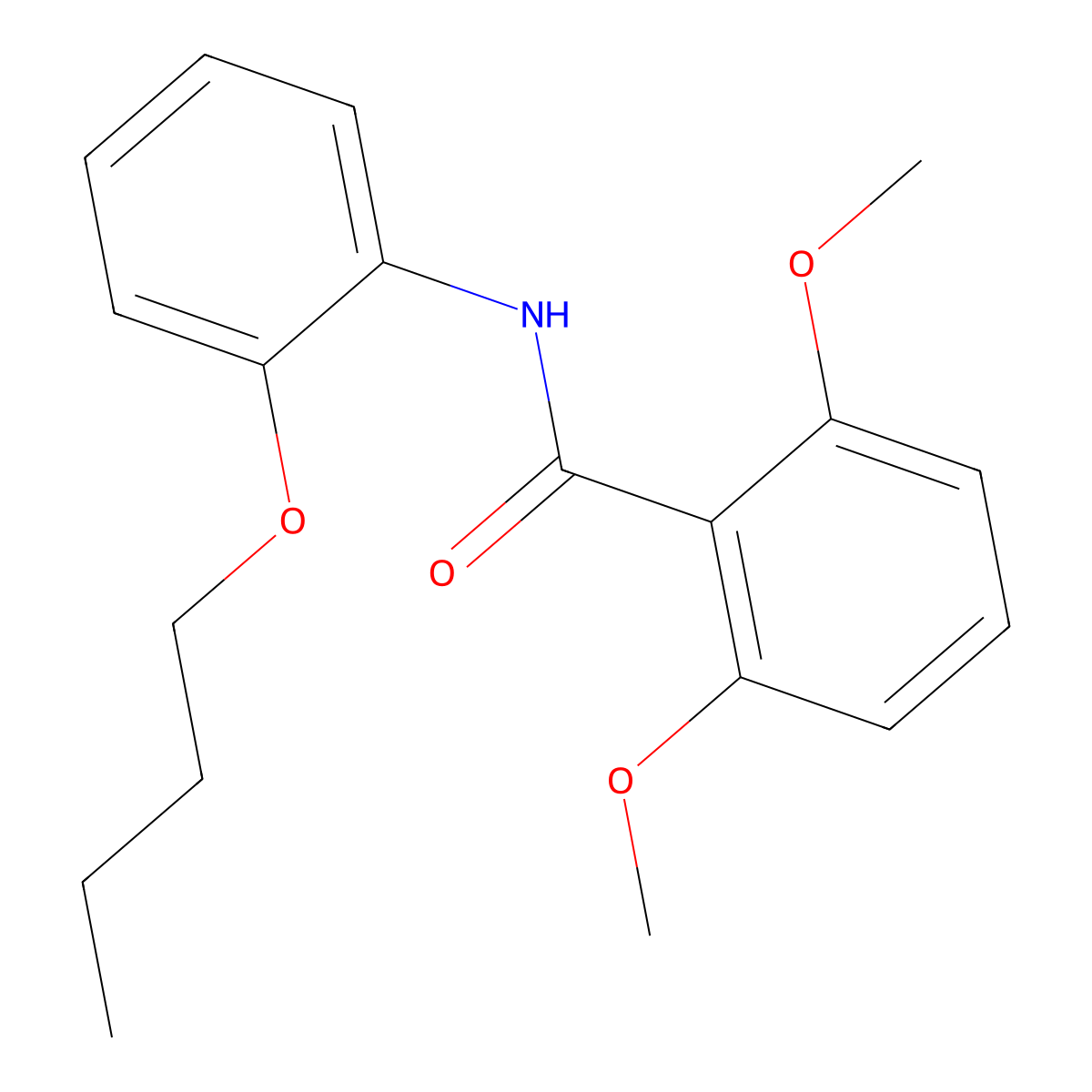 N-(2-butoxyphenyl)-2,6-dimethoxybenzamide molecular structure, CAS 449167-04-8