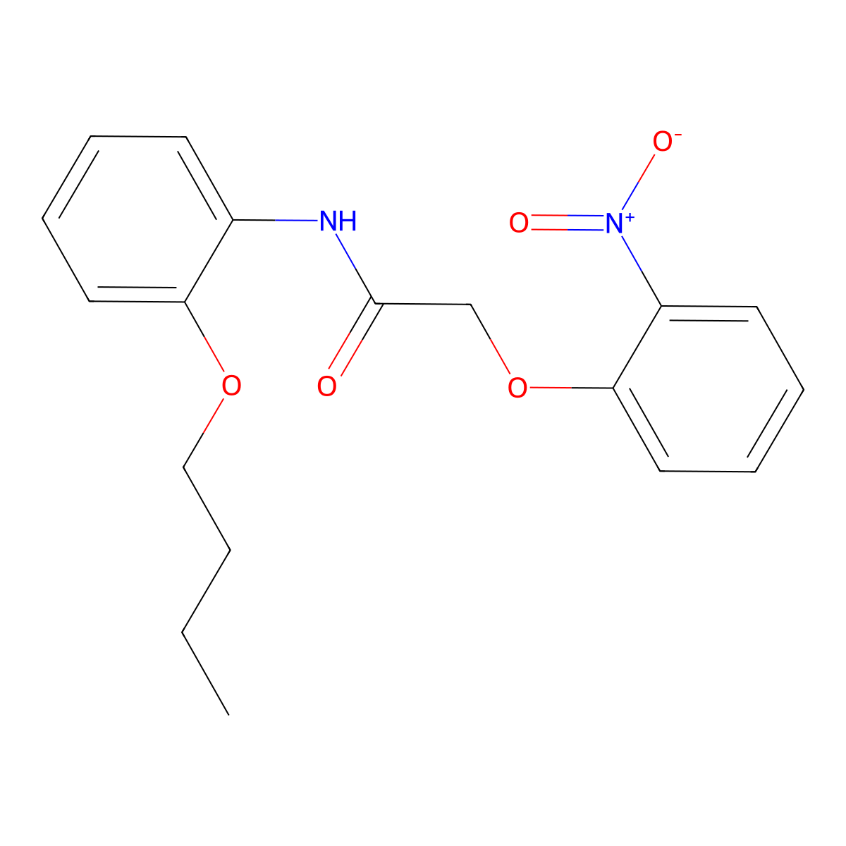 N-(2-butoxyphenyl)-2-(2-nitrophenoxy)acetamide molecular structure, CAS 449167-40-2