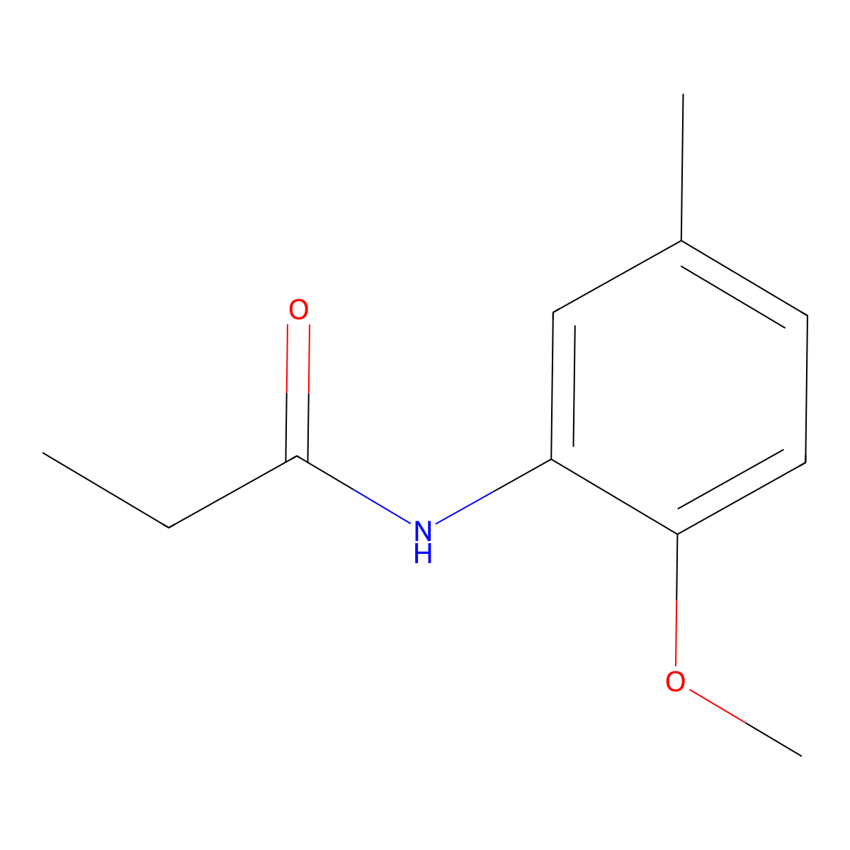 N-(2-methoxy-5-methylphenyl)propanamide molecular structure, CAS 449167-72-0