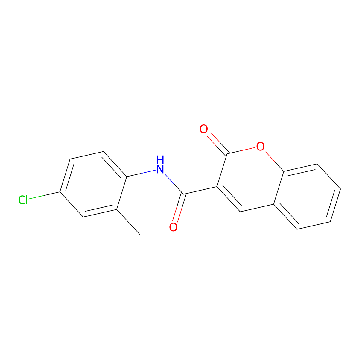 N-(4-chloro-2-methylphenyl)(2-oxochromen-3-yl)carboxamide molecular structure, CAS 449167-93-5