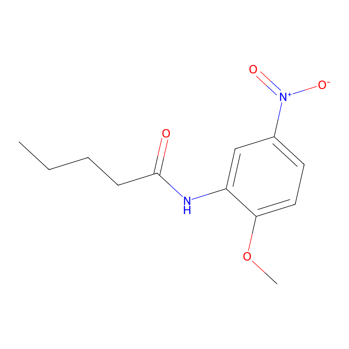 N-(2-methoxy-5-nitrophenyl)pentanamide molecular structure, CAS 449167-98-0