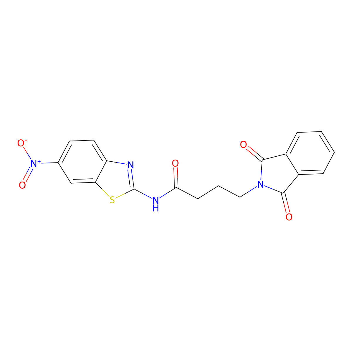 4-(1,3-dioxoisoindol-2-yl)-N-(6-nitro-1,3-benzothiazol-2-yl)butanamide molecular structure, CAS 449168-78-9