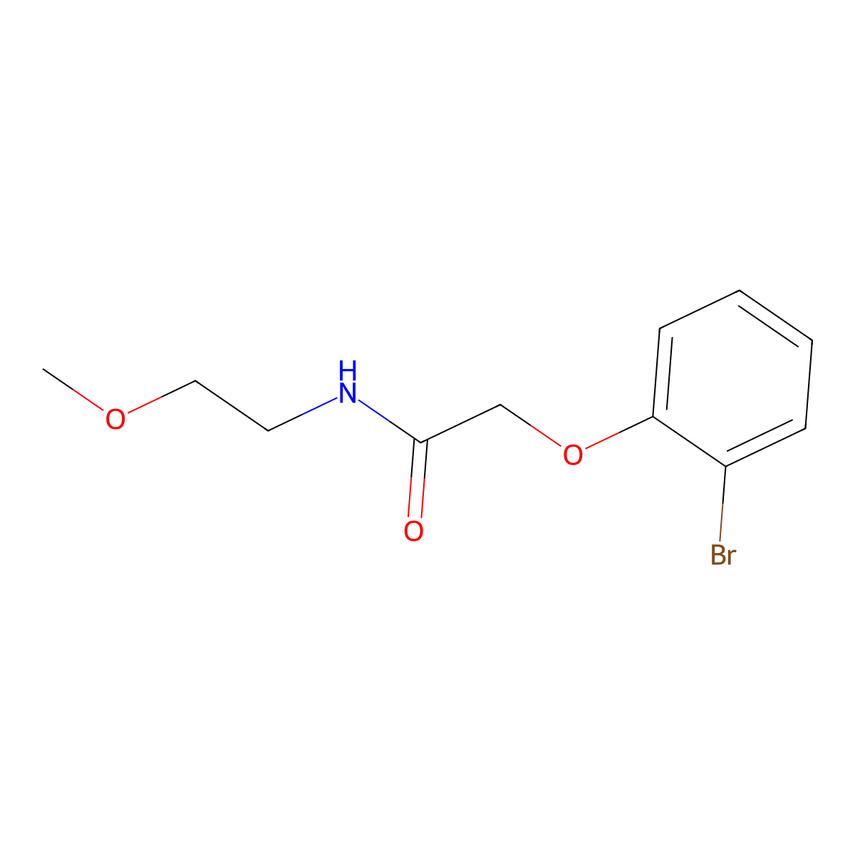 2-(2-bromophenoxy)-N-(2-methoxyethyl)acetamide molecular structure, CAS 449169-59-9